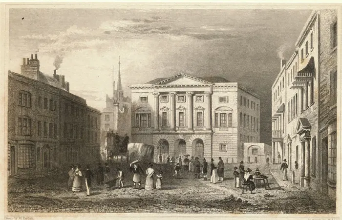 Framed Print : Illustrated View of Shire Hall at Chelmsford in Essex