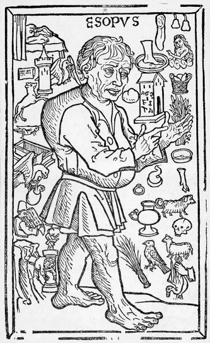 Framed Print : Illustration Of Aesop Framed Print : Illustration Of Aesop