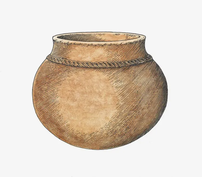 Framed Print : Illustration of African pottery