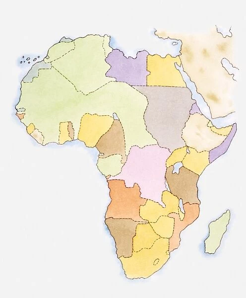 Illustration of African territories and states