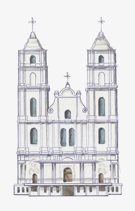 Framed Print : Illustration of Aglona Basilica, Latvia Framed Print : Illustration of Aglona Basilica, Latvia