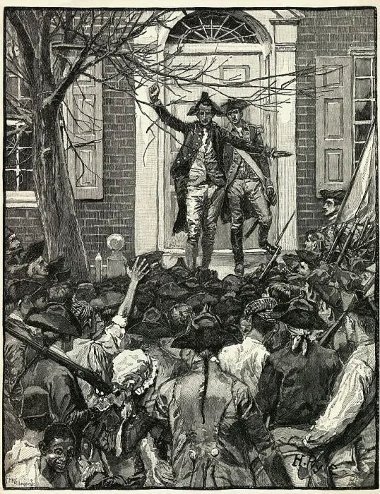 Framed Print : Illustration of Alexander Hamilton Addressing a Mob Framed Print : Illustration of Alexander Hamilton Addressing a Mob