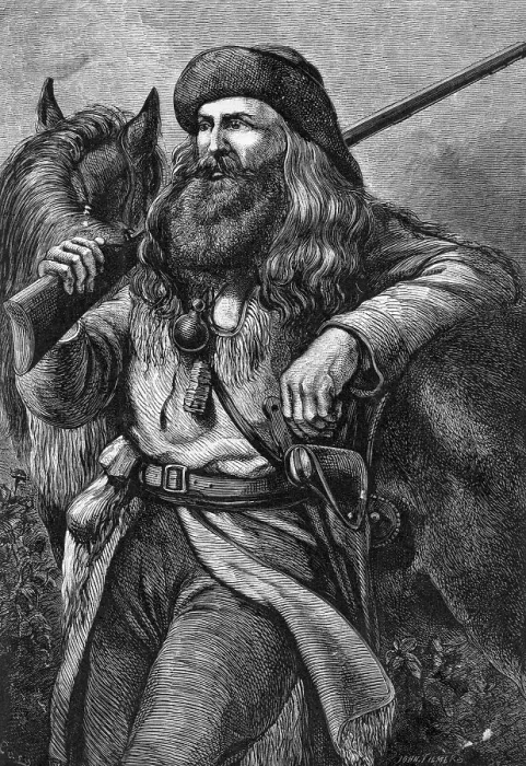 Framed Print : Illustration of the American Trapper Framed Print : Illustration of the American Trapper