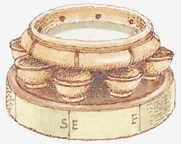 Illustration of ancient earthquake detector