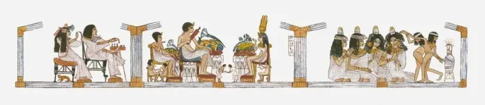 Framed Print : Illustration of Ancient Egyptian scene inside royal court Framed Print : Illustration of Ancient Egyptian scene inside royal court