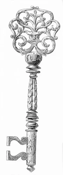 Framed Print : Illustration; Ancient Key Framed Print : Illustration; Ancient Key