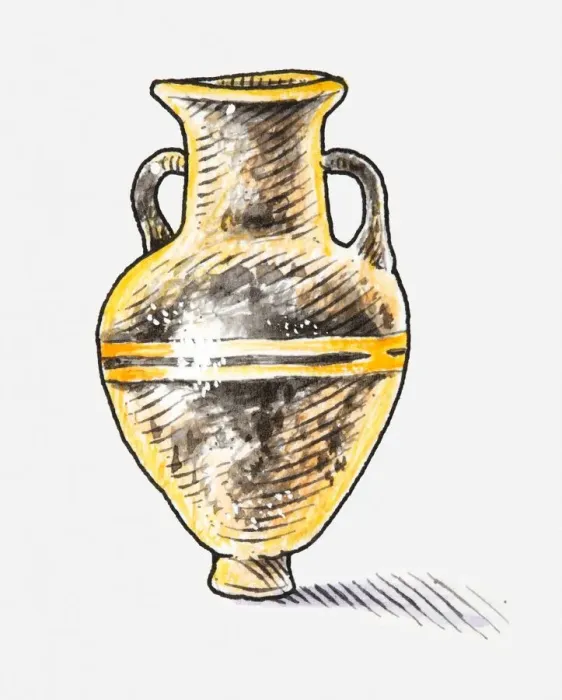 Framed Print : Illustration of ancient urn Framed Print : Illustration of ancient urn