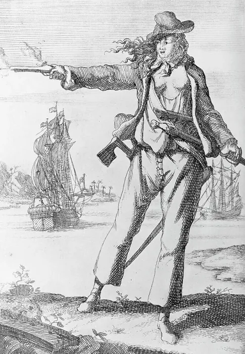 Framed Print : Illustration of Ann Bonney the Pirate Framed Print : Illustration of Ann Bonney the Pirate