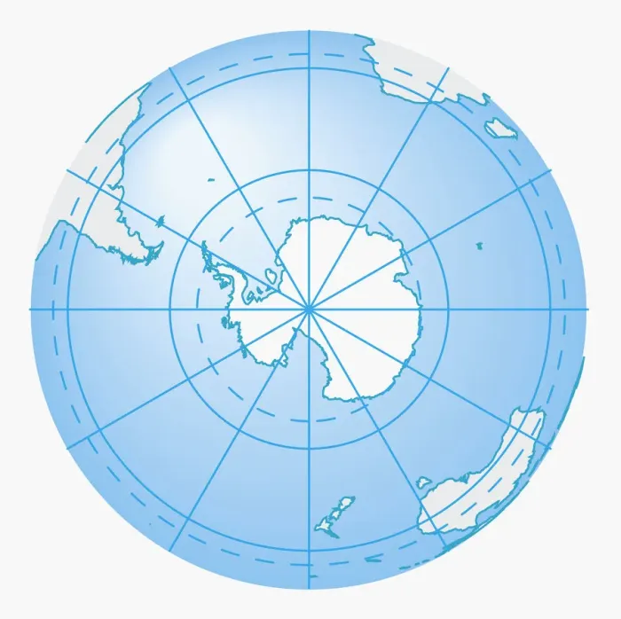 Framed Print : Illustration of Antarctica on globe Framed Print : Illustration of Antarctica on globe