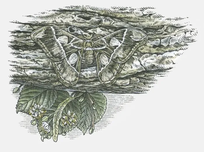 Framed Print : Illustration of Atlas moth (Attacus atlas) camouflaged against tree bark Framed Print : Illustration of Atlas moth (Attacus atlas) camouflaged against tree bark