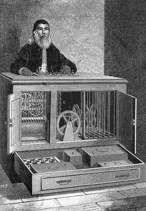 Framed Print : Illustration of Automated Chess Player or Robot Framed Print : Illustration of Automated Chess Player or Robot