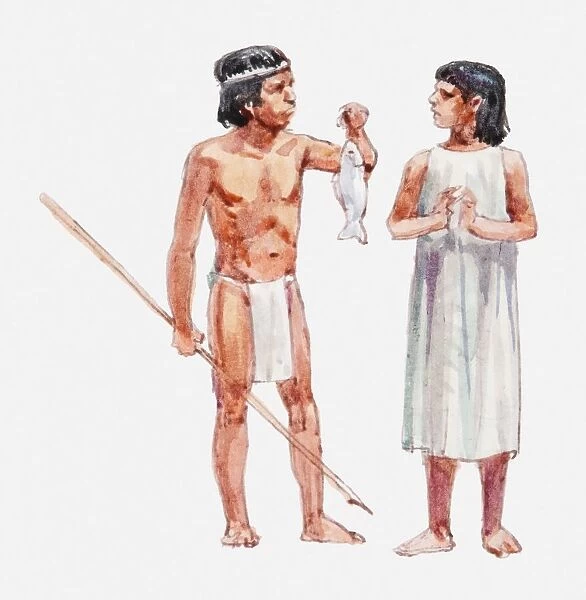 Illustration of Aztec slaves