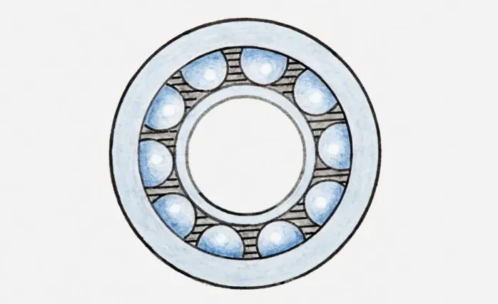 Framed Print : Illustration of ball bearing