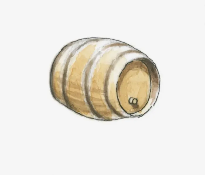 Framed Print : Illustration of barrel of wine Framed Print : Illustration of barrel of wine