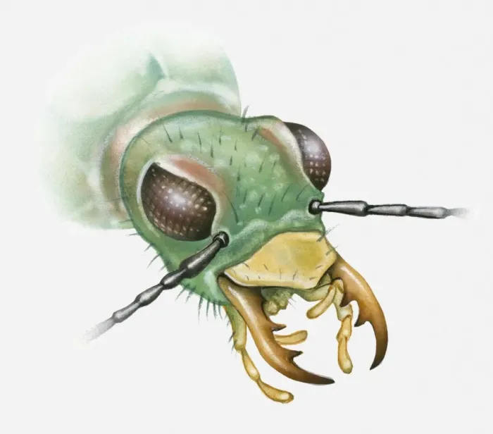 Framed Print : Illustration of a beetles head Framed Print : Illustration of a beetles head