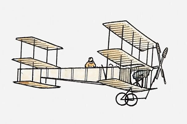 Illustration of a biplane