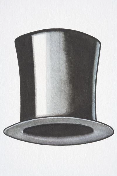 Illustration, black top hat