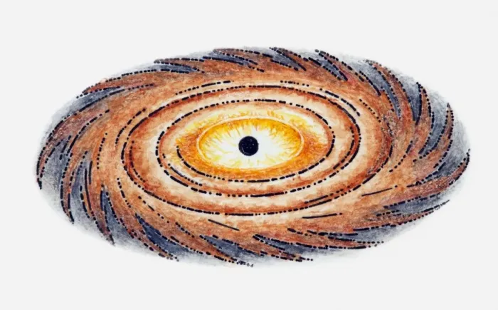 Framed Print : Illustration of a Black Hole Framed Print : Illustration of a Black Hole
