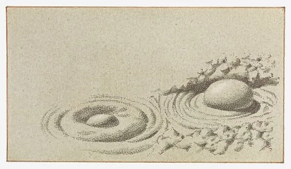 Illustration of bubbling mud