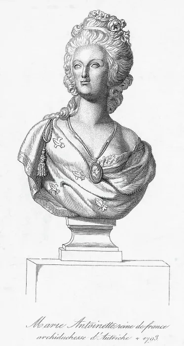 Framed Print : Illustration Of Bust Of Marie Antoinette