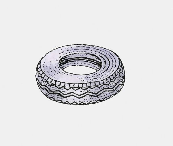 Illustration of car tyre