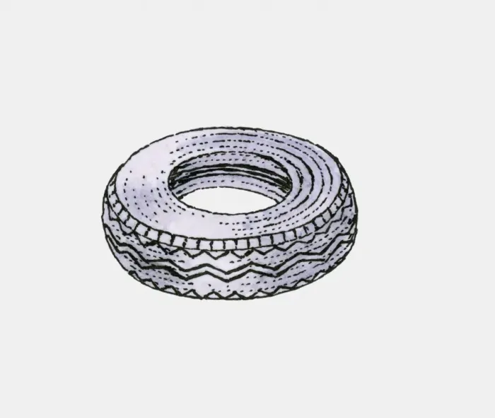Framed Print : Illustration of car tyre Framed Print : Illustration of car tyre