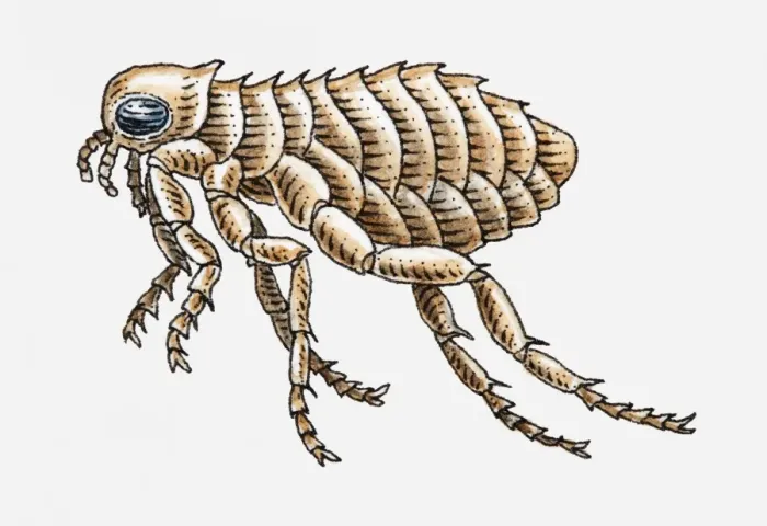 Framed Print : Illustration of Cat Flea (Ctenocephalides felis) Framed Print : Illustration of Cat Flea (Ctenocephalides felis)