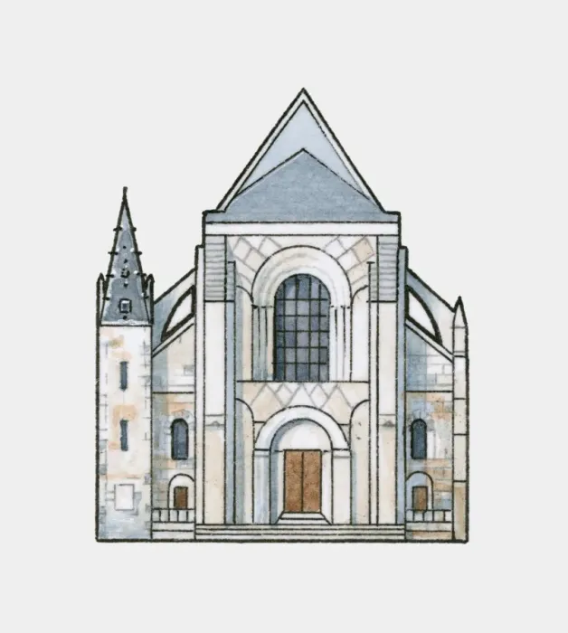 Framed Print : Illustration of Cathedrale St-Julien du Mans, Loire Valley, France Framed Print : Illustration of Cathedrale St-Julien du Mans, Loire Valley, France