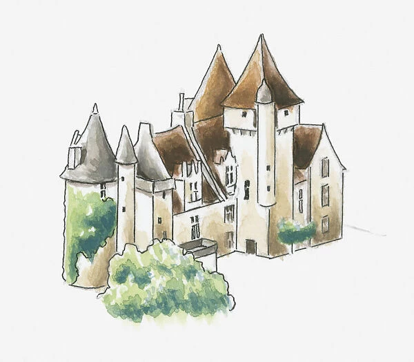 Illustration of Chateau des Milandes, Dordogne, France