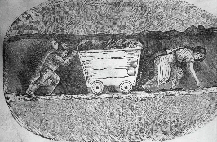 Framed Print : Illustration of Children Working in an English Coal Mine Framed Print : Illustration of Children Working in an English Coal Mine