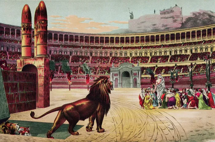 Framed Print : Illustration of Christian Martyrs in Circus Maximus Framed Print : Illustration of Christian Martyrs in Circus Maximus