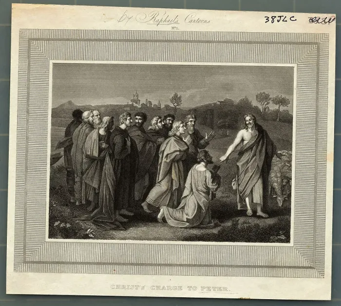 Framed Print : Illustration of Christs Charge to Peter Framed Print : Illustration of Christs Charge to Peter