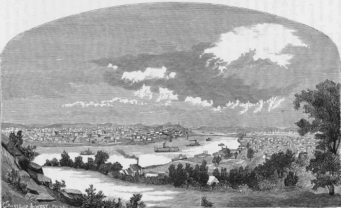 Framed Print : Illustration Of Cincinnati, Ohio Framed Print : Illustration Of Cincinnati, Ohio