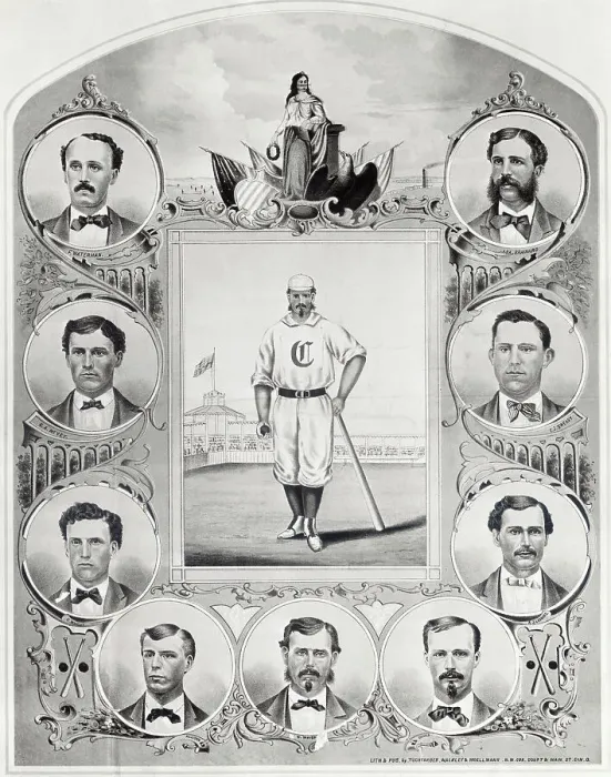Framed Print : Illustration of Cincinnati Red Stockings Framed Print : Illustration of Cincinnati Red Stockings