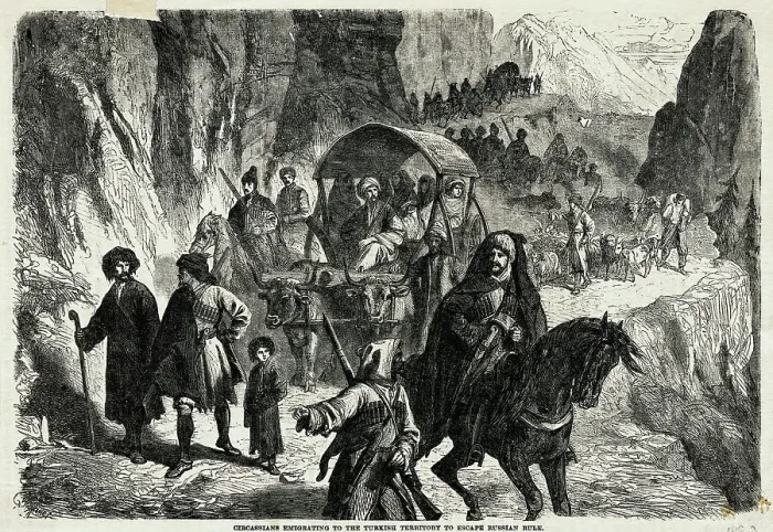 Framed Print : Illustration of Circassian Caravan Framed Print : Illustration of Circassian Caravan