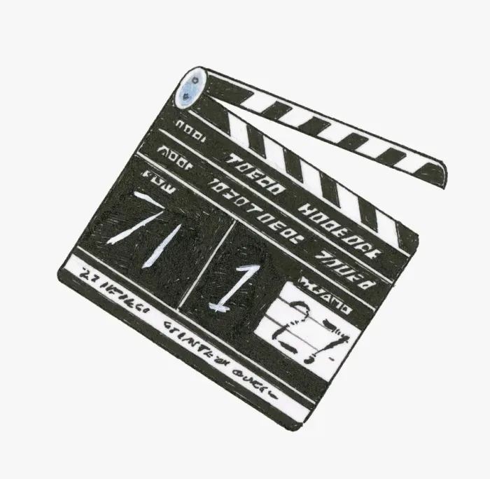 Framed Print : Illustration of clapperboard