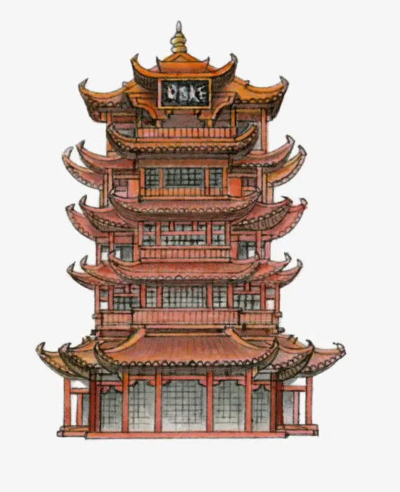 Framed Print : Illustration of classical Chinese storied building Framed Print : Illustration of classical Chinese storied building
