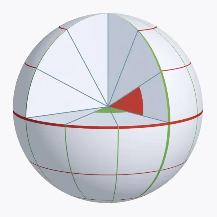 Framed Print : Illustration of coordinate system on cross-section globe Framed Print : Illustration of coordinate system on cross-section globe