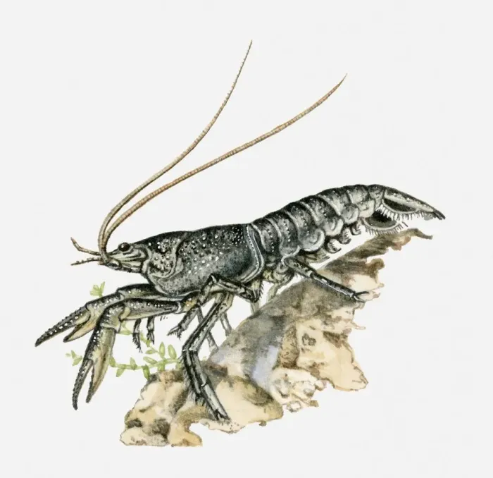 Framed Print : Illustration of a crayfish Framed Print : Illustration of a crayfish