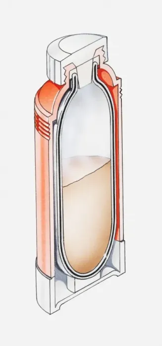 Framed Print : Illustration of cross section through vacuum flask Framed Print : Illustration of cross section through vacuum flask