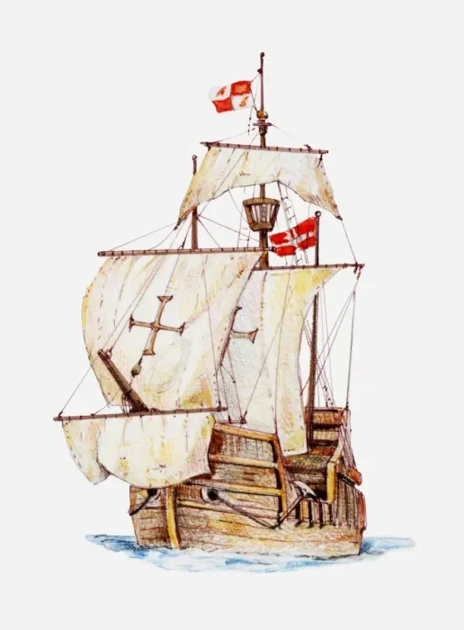 Framed Print : Illustration of Crusader ship Framed Print : Illustration of Crusader ship