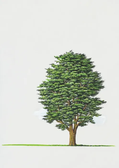 Framed Print : Illustration of Cupressus macrocarpa (Monterey Cypress) tree Framed Print : Illustration of Cupressus macrocarpa (Monterey Cypress) tree