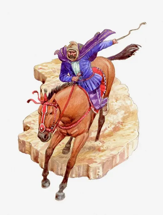 Framed Print : Illustration of Darius on horseback Framed Print : Illustration of Darius on horseback