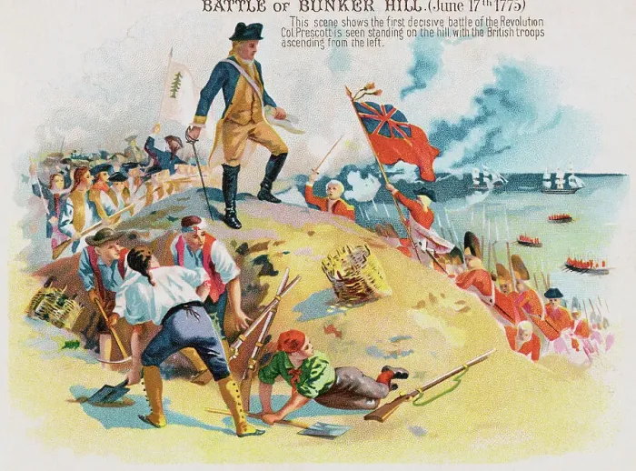 Framed Print : Illustration Depicting the Battle of Bunker Hill Framed Print : Illustration Depicting the Battle of Bunker Hill