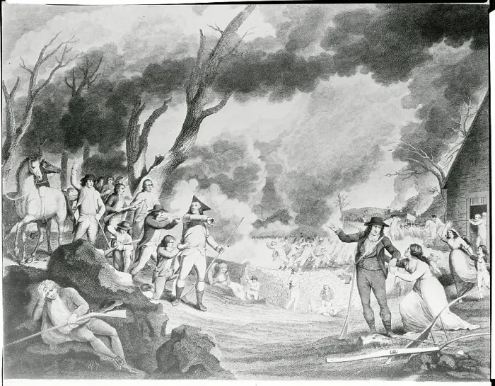 Framed Print : Illustration Depicting Battle of Lexington Framed Print : Illustration Depicting Battle of Lexington