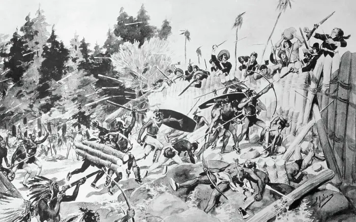 Framed Print : Illustration Depicting French and Indian War Framed Print : Illustration Depicting French and Indian War