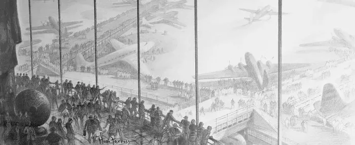 Framed Print : Illustration Depicting Idlewild Air Field Framed Print : Illustration Depicting Idlewild Air Field