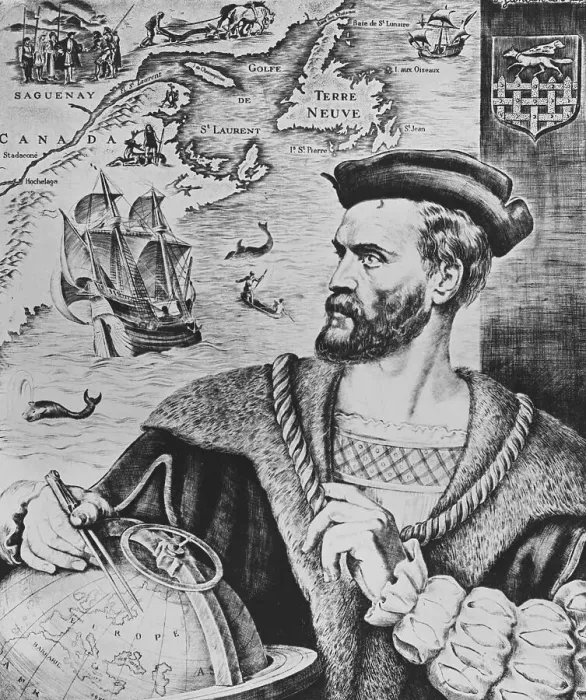 Framed Print : Illustration Depicting Jacques Cartier Framed Print : Illustration Depicting Jacques Cartier