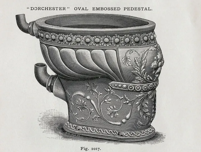 Framed Print : Illustration Depicting Toilet Bowls Framed Print : Illustration Depicting Toilet Bowls