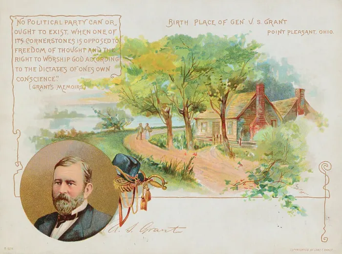 Framed Print : Illustration Depicting Ulysses S. Grant's Birthplace Framed Print : Illustration Depicting Ulysses S. Grant's Birthplace